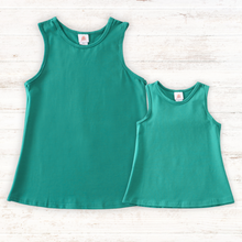 Load image into Gallery viewer, Teal blank basic kids teens adult tank top