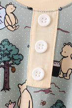 Load image into Gallery viewer, Green character bamboo 2pc gown