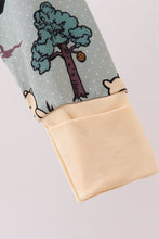 Load image into Gallery viewer, Green character bamboo 2pc gown