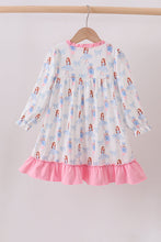 Load image into Gallery viewer, Pink bow nutcracker ruffle dress