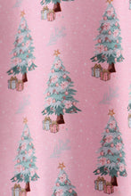Load image into Gallery viewer, Pink christmas tree bamboo pants set