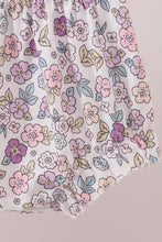 Load image into Gallery viewer, Pink floral bow applique bloomer set