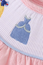 Load image into Gallery viewer, Pink princess smocked ruffle dress