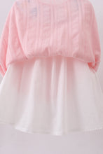 Load image into Gallery viewer, Pink princess smocked ruffle dress