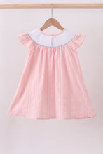 Load image into Gallery viewer, Pink princess smocked ruffle dress