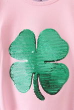 Load image into Gallery viewer, Pink clover glitter pants set