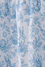 Load image into Gallery viewer, Blue bunny egg smocked women dress