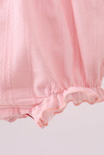 Load image into Gallery viewer, Pink cross jacquard embroidery ruffle bubble
