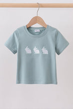 Load image into Gallery viewer, Blue bunny embroidery top