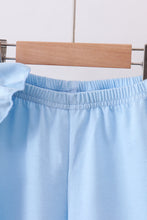 Load image into Gallery viewer, Blue bunny applique ruffle shorts set
