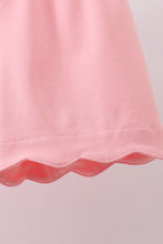 Load image into Gallery viewer, Pink bunny applique ruffle shorts set