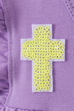 Load image into Gallery viewer, Lavender cross sequin tiered dress