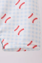 Load image into Gallery viewer, Baseball applique gingham jonjon