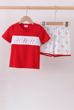 Load image into Gallery viewer, Baseball applique shorts set