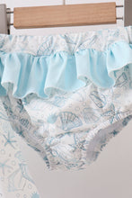 Load image into Gallery viewer, Sea shell ruffle 2pc swimsuit