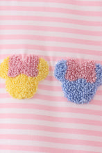 Load image into Gallery viewer, Pink character french knot ruffle shorts set