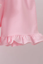 Load image into Gallery viewer, Pink character french knot ruffle shorts set