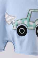 Load image into Gallery viewer, Blue engineering vehicle applique jonjon