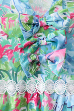 Load image into Gallery viewer, Green tropical garden dress