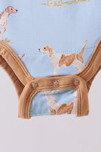 Load image into Gallery viewer, Blue puppy print bamboo bubble