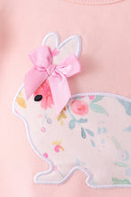 Load image into Gallery viewer, Pink floral bunny applique bloomer set