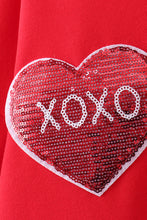 Load image into Gallery viewer, Red heart love smile sequin fleece mom&me sweatshrit