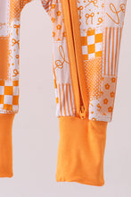 Load image into Gallery viewer, Tennessee floral checkered long sleeve bamboo romper