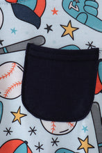 Load image into Gallery viewer, Navy baseball print bubble