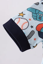 Load image into Gallery viewer, Navy baseball print bubble