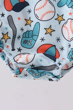 Load image into Gallery viewer, Navy baseball print bubble