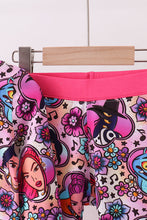 Load image into Gallery viewer, Purple character bamboo pajama pants set