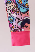 Load image into Gallery viewer, Purple character bamboo pajama pants set