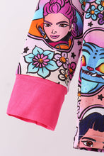 Load image into Gallery viewer, Purple character bamboo pajama pants set