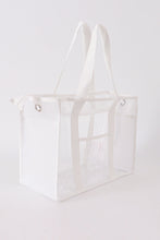 Load image into Gallery viewer, White clear waterproof beach travel bag