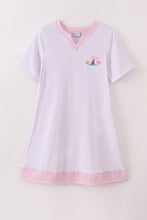 Load image into Gallery viewer, White mermaid embroidery cover up mom & me