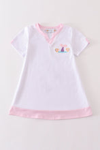 Load image into Gallery viewer, White mermaid embroidery cover up mom & me