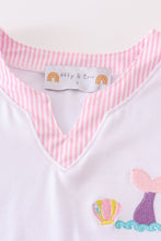 Load image into Gallery viewer, White mermaid embroidery cover up mom & me
