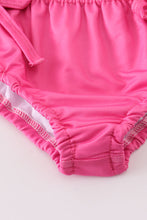 Load image into Gallery viewer, Pink tropical floral girl swimsuit set