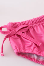 Load image into Gallery viewer, Pink tropical floral girl swimsuit set