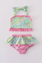 Load image into Gallery viewer, Meadow breeze print girl 2pc swimsuit