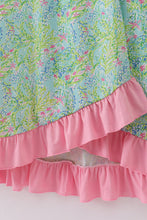 Load image into Gallery viewer, Meadow breeze print adult ruffle dress