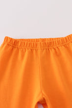 Load image into Gallery viewer, Purple Halloween pumpkin ghost embroidery pants set