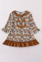 Load image into Gallery viewer, Halloween camouflage applique ruffle dress