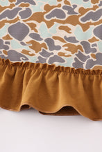 Load image into Gallery viewer, Halloween camouflage applique ruffle dress