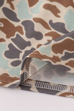 Load image into Gallery viewer, Black camouflage pumpkin applique ruffle dress