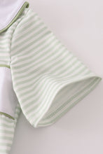 Load image into Gallery viewer, Sage turkey embroidery gingham pants set