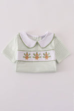 Load image into Gallery viewer, Sage turkey embroidery gingham pants set