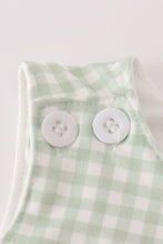 Load image into Gallery viewer, Sage turkey embroidery gingham jonjon