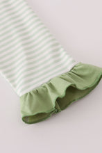 Load image into Gallery viewer, Sage turkey applique stripe pants set
