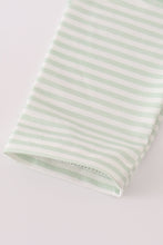 Load image into Gallery viewer, Sage turkey applique stripe top